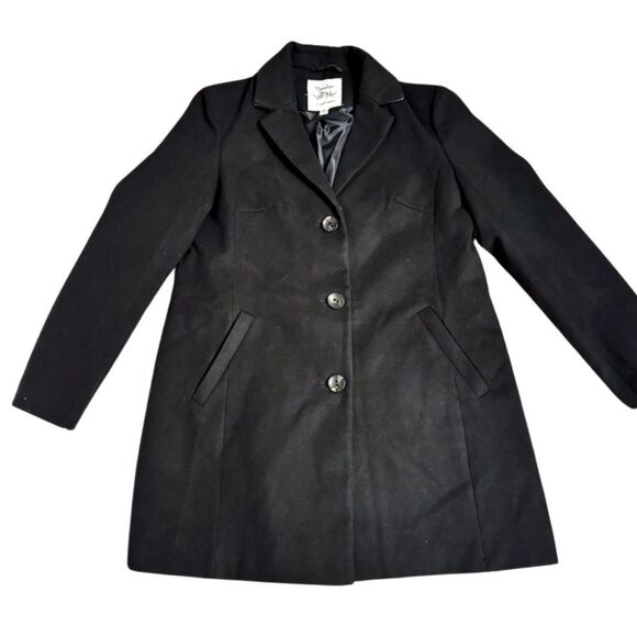 Maralyn & Me Juniors Single-Breasted Reefer Coat  jacket, black  size XL NWT - Picture 3 of 5